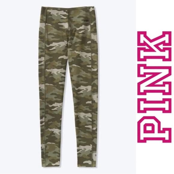 Victoria's Secret PINK | Green Camo Ultimate high waist leggings | Size Small - Picture 2 of 14